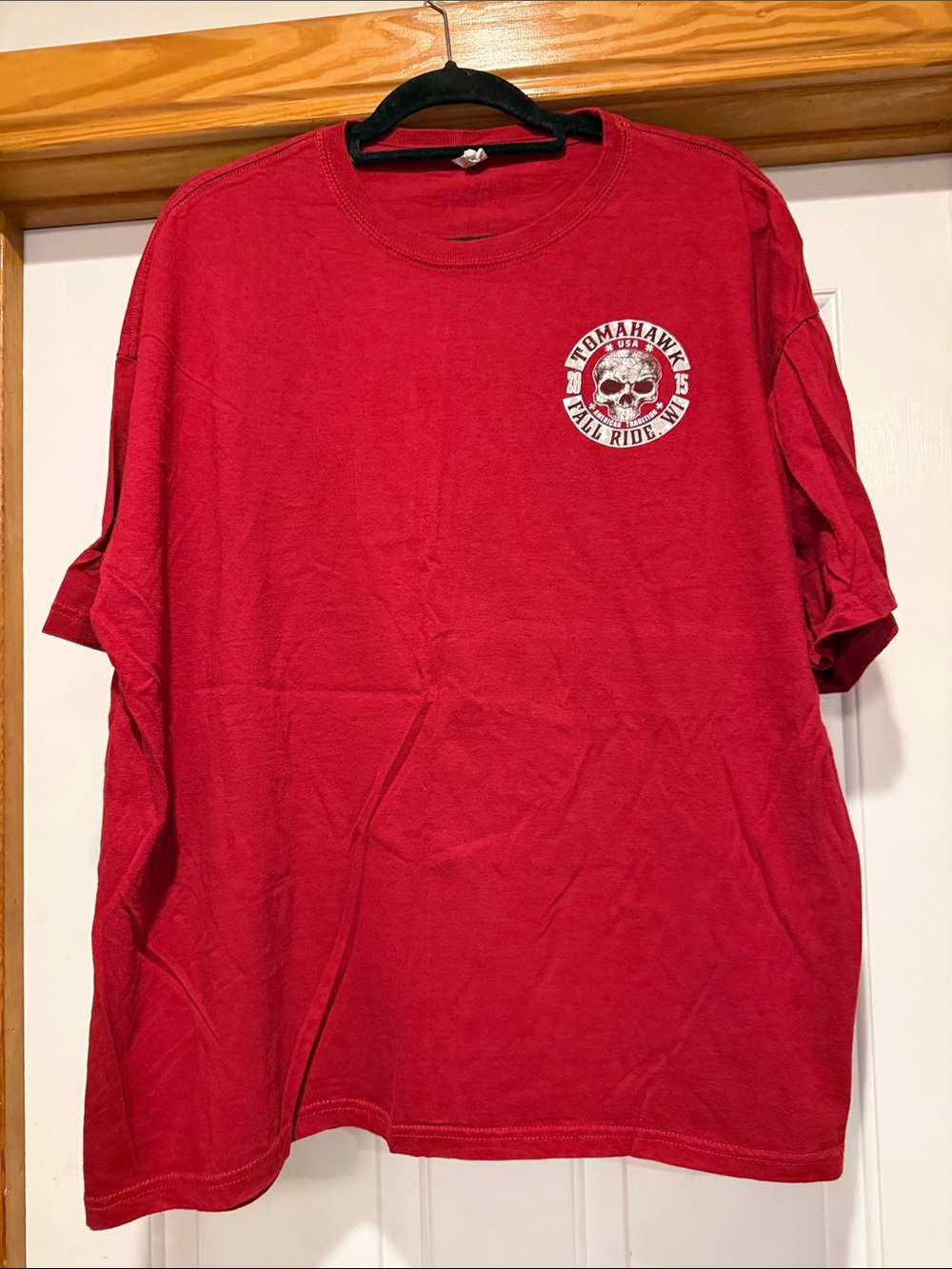 Teebahawk Red Short-Sleeve Graphic Crew Tee